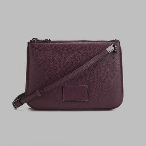 Marc by Marc Jacobs Ligero Double Percy Burgundy Leather Pouch